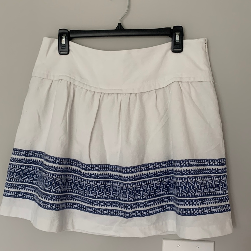 Madewell embroidered mini skirt